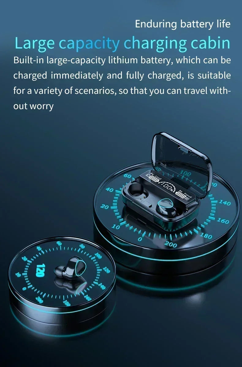 M10 Wireless Earbuds – Waterproof Bluetooth Sport Earphones with Noise Cancelling