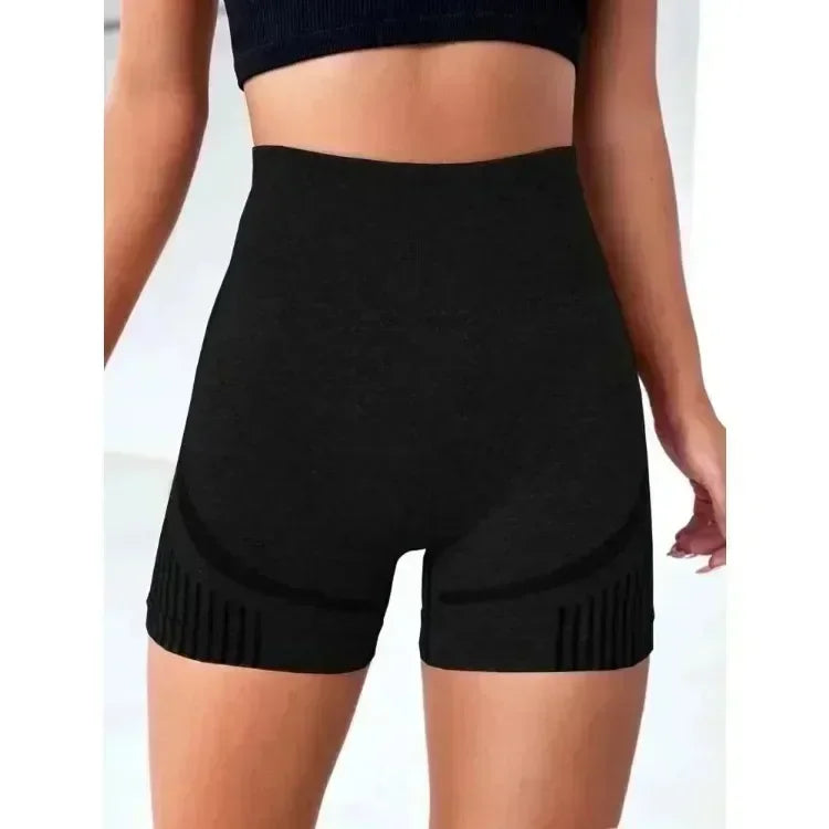 Shorts de Yoga Feminino Cintura Alta Treino Fitness Yoga Levanta Bumbum Shorts de Fitness Feminino Yoga Academia Corrida Calças Curtas Esportivas