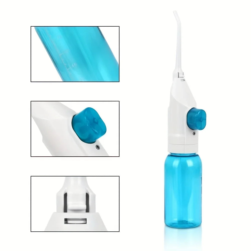 Irrigador oral portátil - Irrigador oral manual de alta pressão para limpeza dos dentes