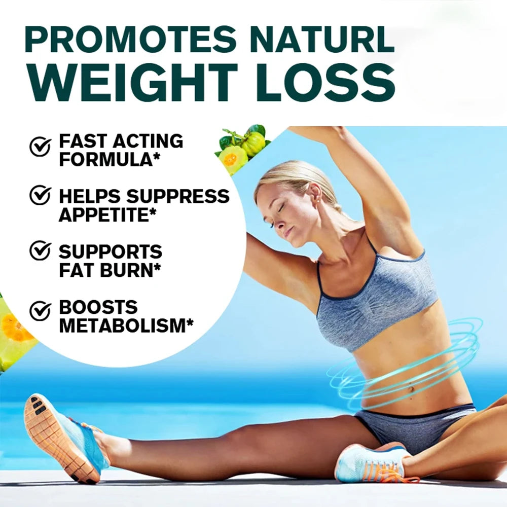 Cápsulas de Garcinia Cambogia - Queimador de Gordura Natural e Supressor de Apetite para Perda de Peso