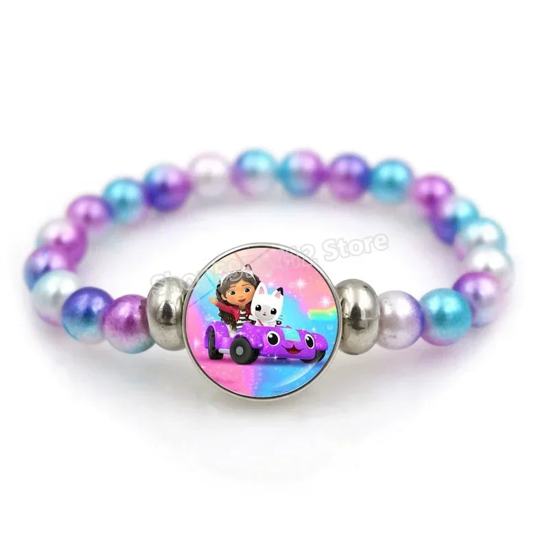 Pulseira Casa de Bonecas Gabby – Joias Infantis Coloridas com Contas