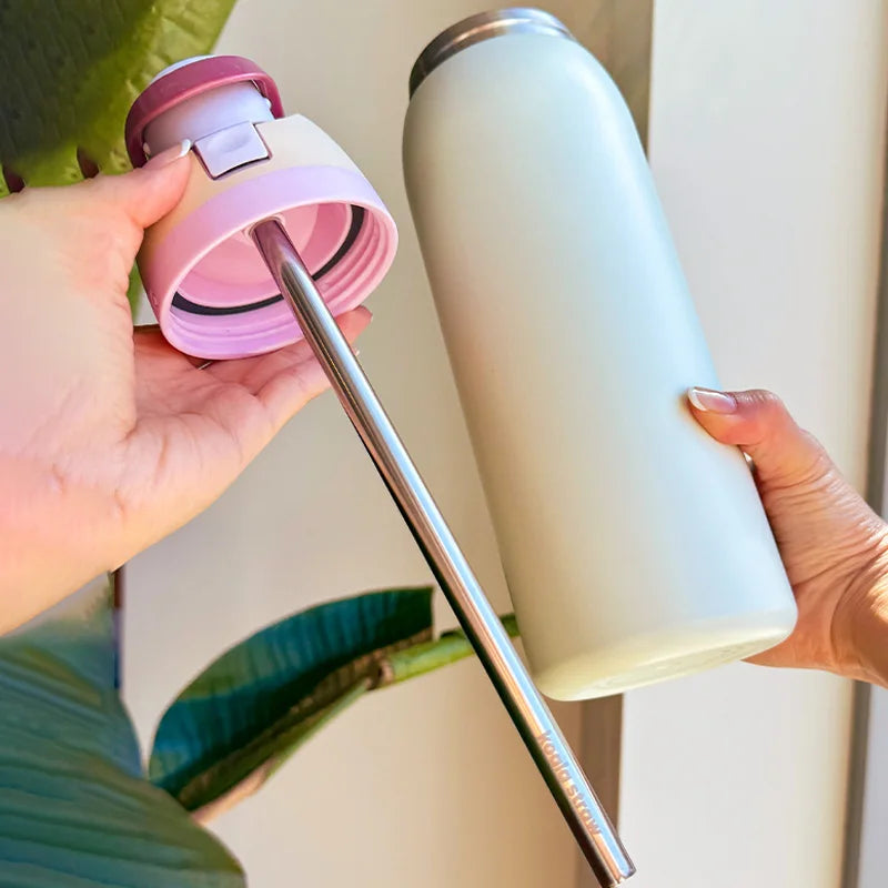 Canudo Koala para Owala FreeSip - Canudo reutilizável de metal em aço inoxidável para garrafas de 710ml/946ml