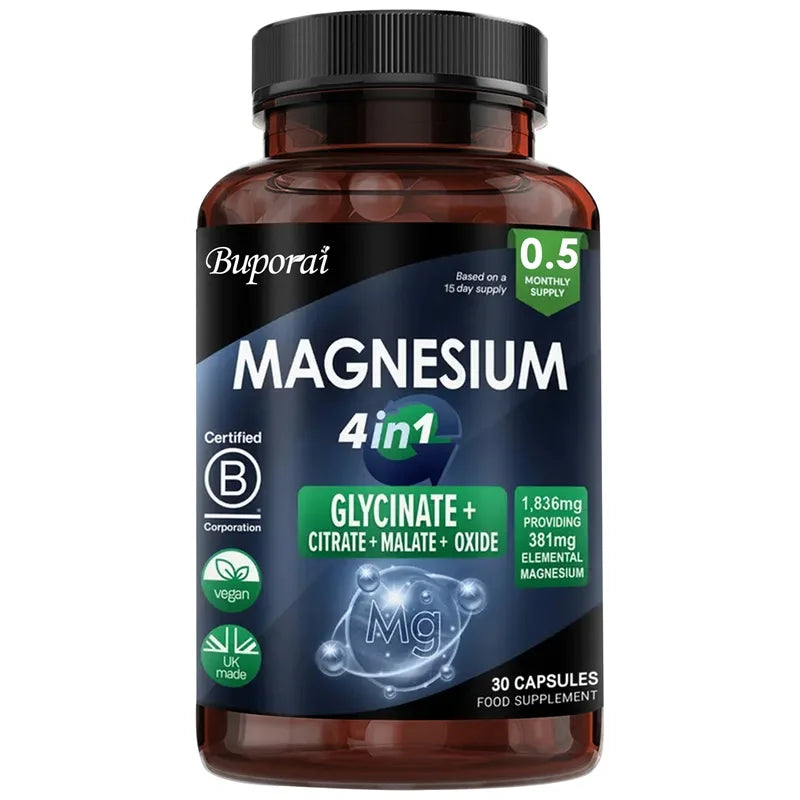 Magnesium 4-in-1 Complex Bundle - Sleep, Muscle & Immune Support (3 Bottles)
