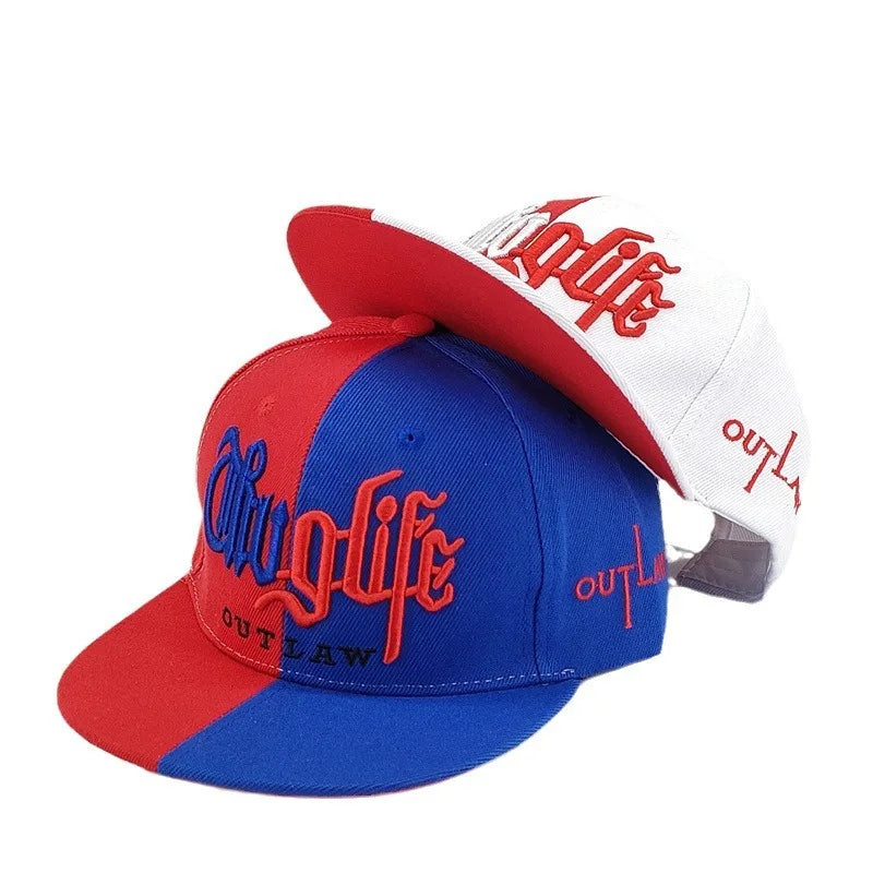 Boné de Beisebol Hip-Hop Bordado - Chapéu Ajustável Snapback para Uso Casual e ao Ar Livre