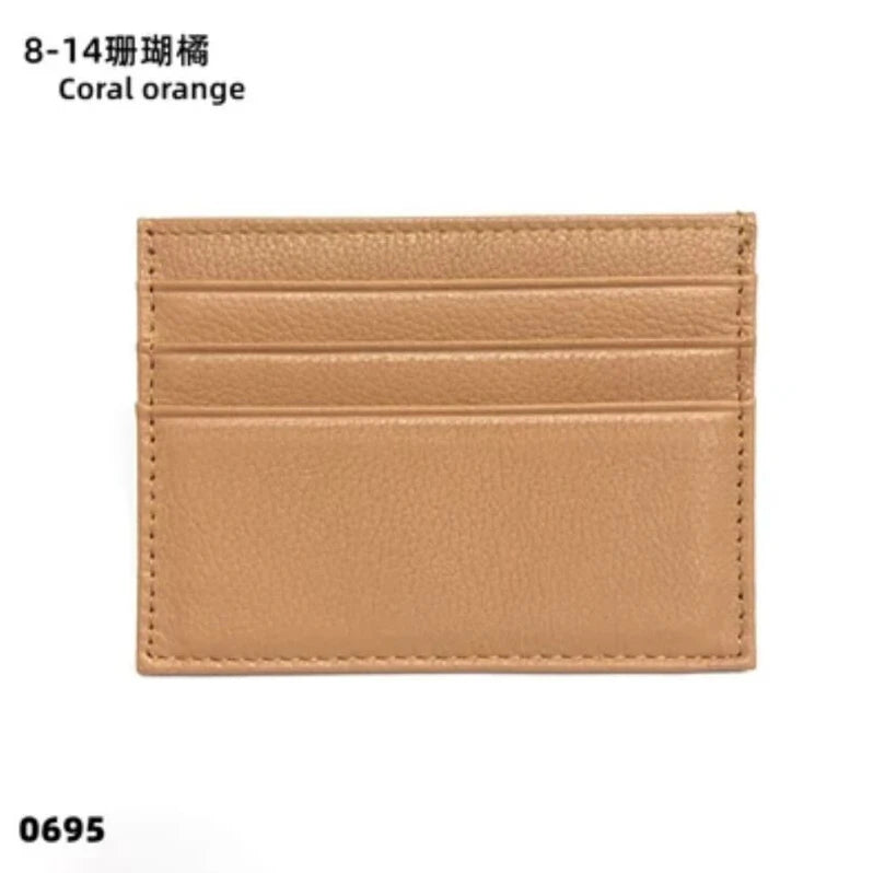 Custom Logo Leather Card Holder – Slim Wallet