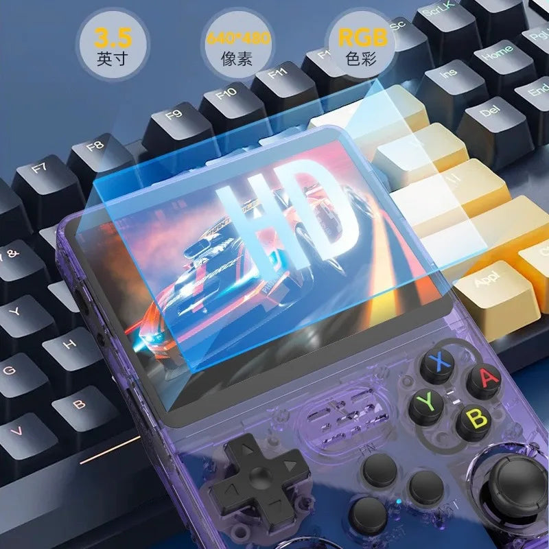 Console de jogos portátil retrô R36S - Sistema Linux de 3,5" com 128 GB de memória.