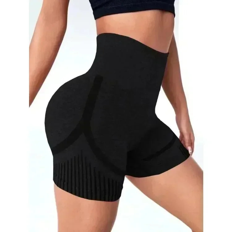 Shorts de Yoga Feminino Cintura Alta Treino Fitness Yoga Levanta Bumbum Shorts de Fitness Feminino Yoga Academia Corrida Calças Curtas Esportivas