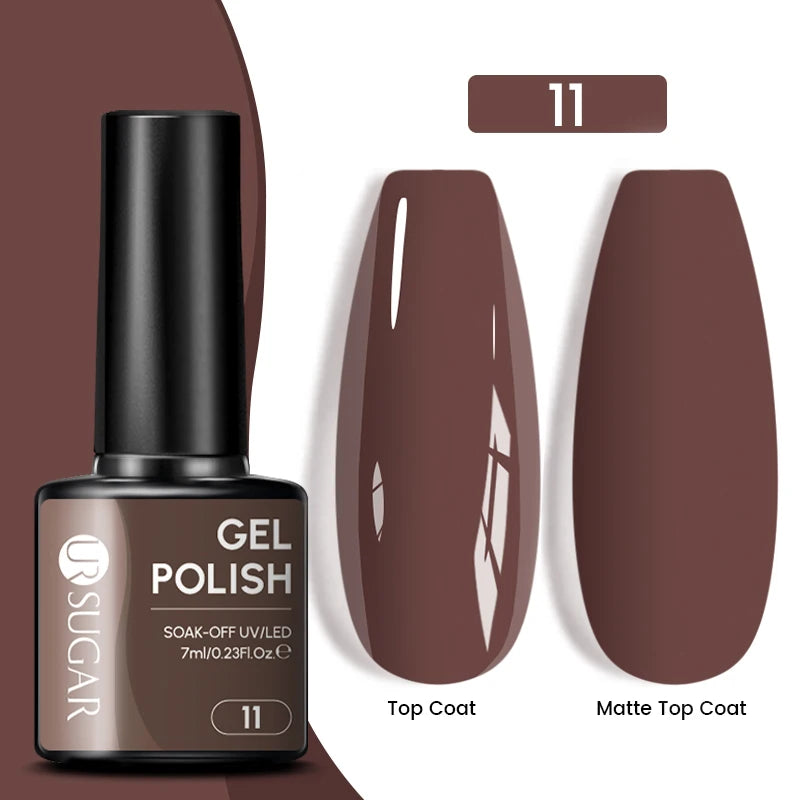 Dark Red Gel Nail Polish – Soak-Off LED/UV Gel Varnish for Salon & Home Use