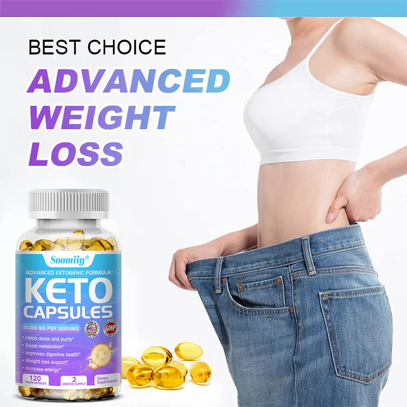 Cápsulas de Vinagre de Maçã Keto - Queima de Gordura, Desintoxicação e Acelerador de Metabolismo