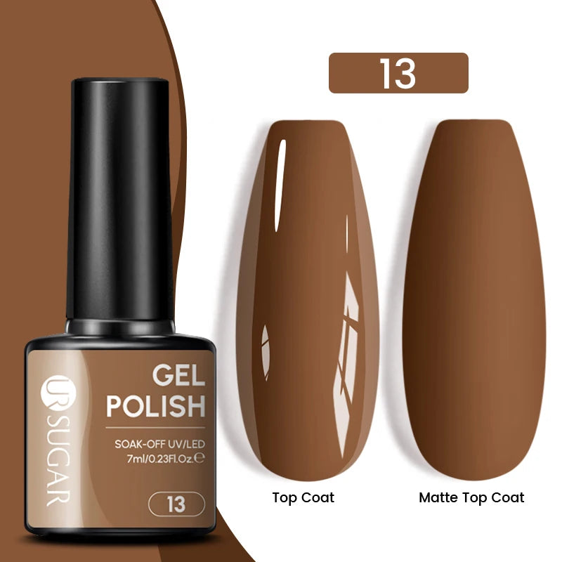 Dark Red Gel Nail Polish – Soak-Off LED/UV Gel Varnish for Salon & Home Use