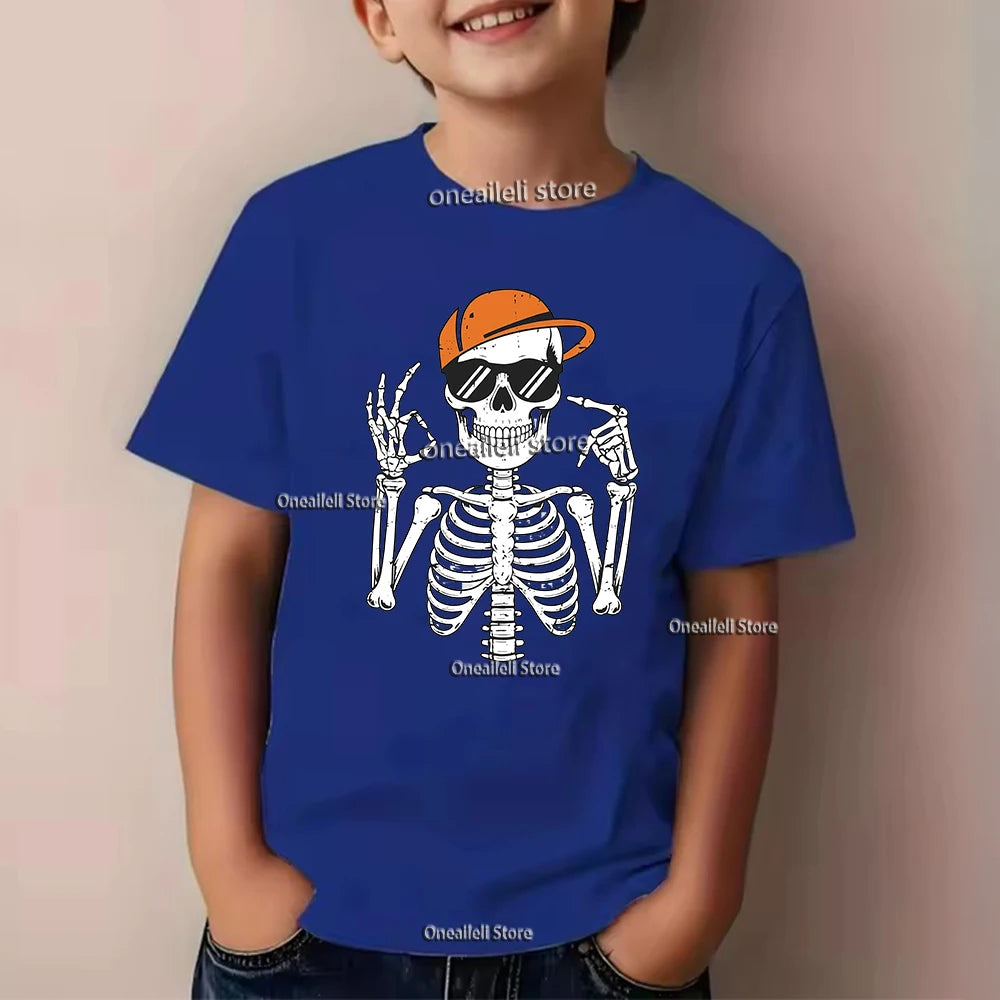 Summer Kids Cotton T-Shirt Funny Graphic Tee