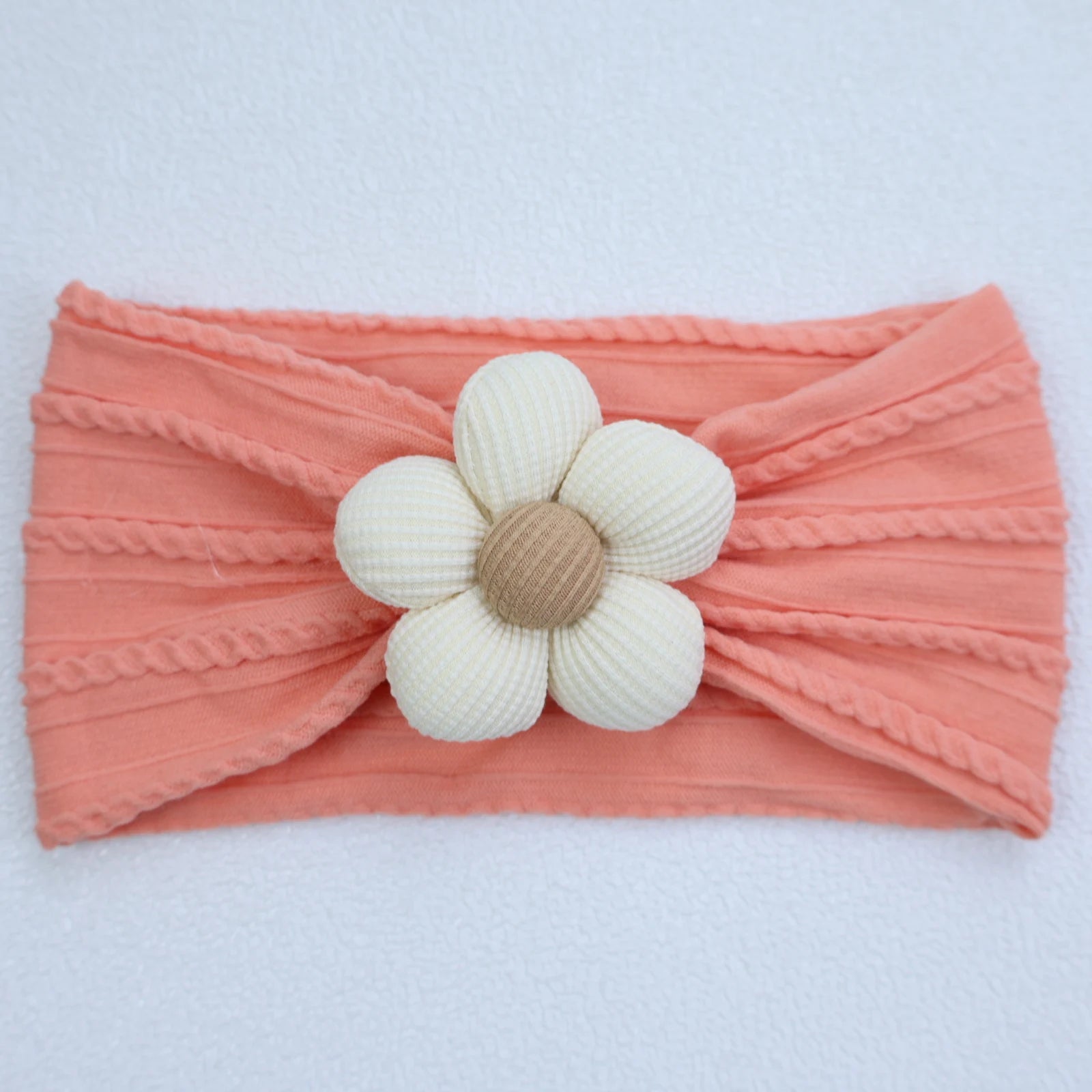 Flower Nylon Girl Hairband – Soft Elastic Baby Headband with Floral Detail