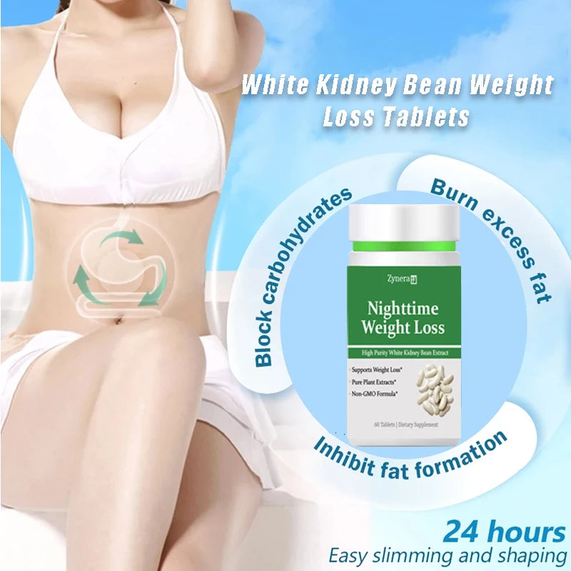 White Kidney Bean Slimming Pills - Carb Blocker & Fat Burner for Weight Loss