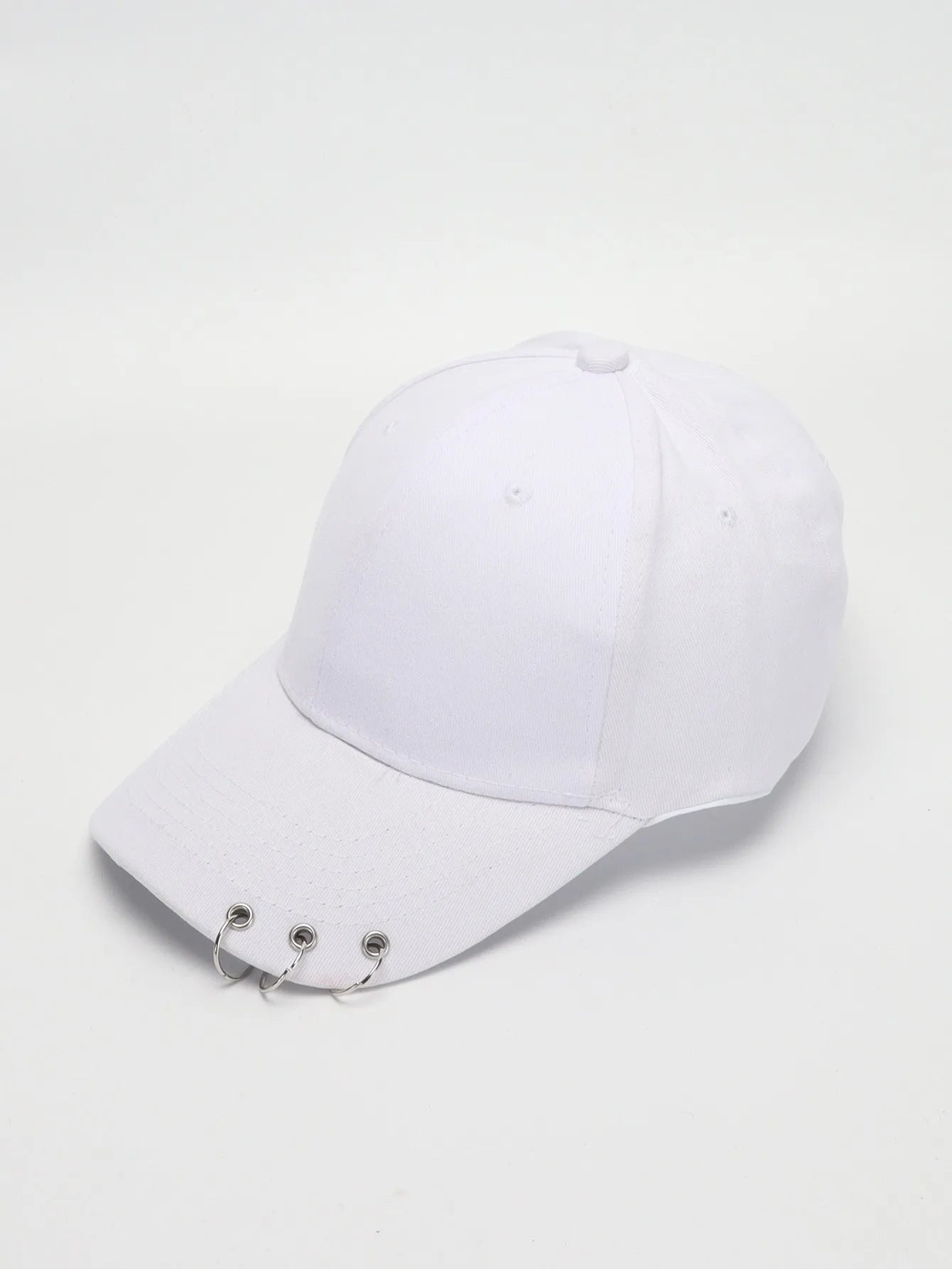 Boné de Beisebol com Anéis - Chapéu Snapback Estilo K-Pop Coreano para Homens e Mulheres