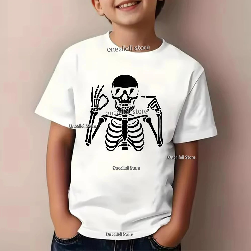 Summer Kids Cotton T-Shirt Funny Graphic Tee