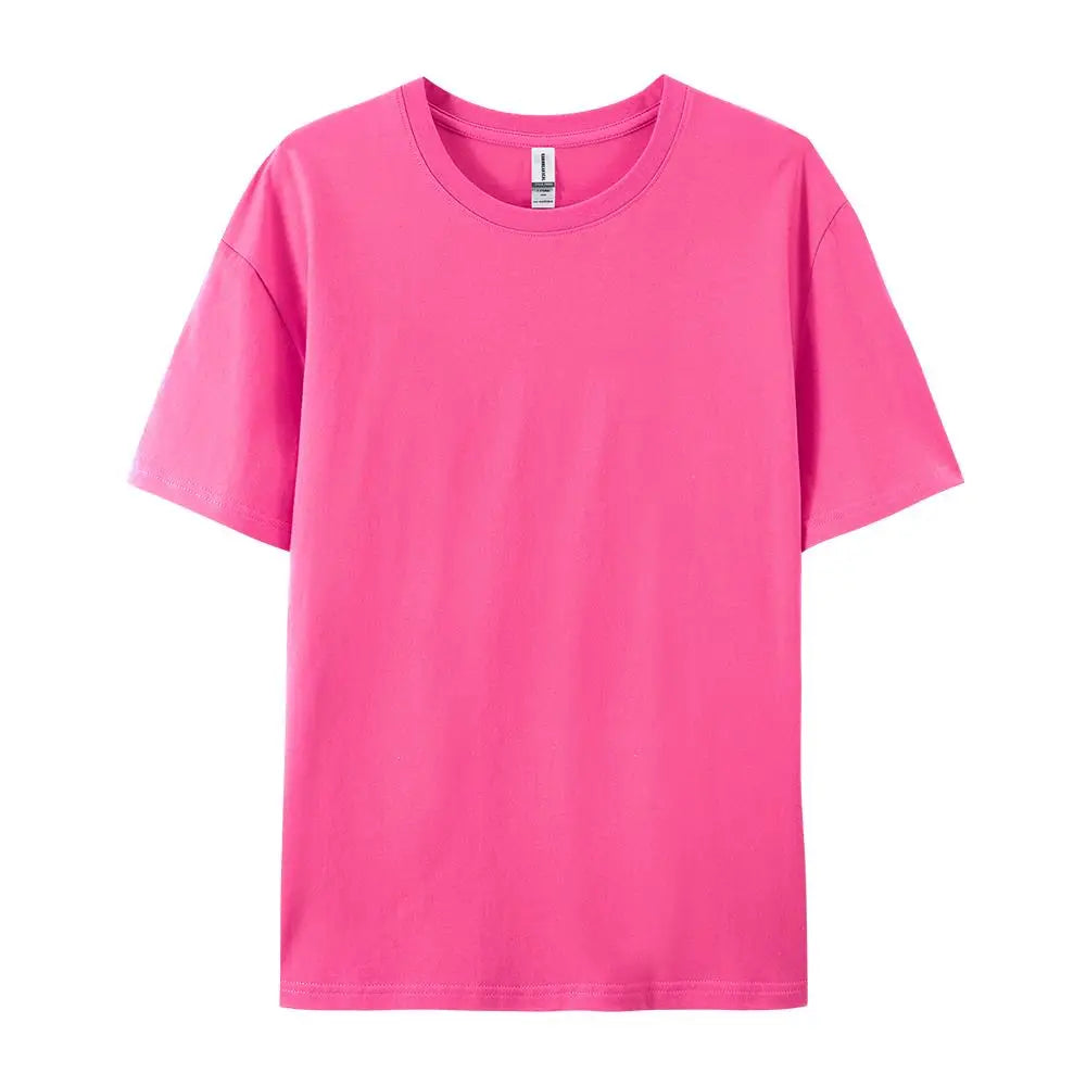 Solid Cotton T-Shirt Men & Women Casual Top
