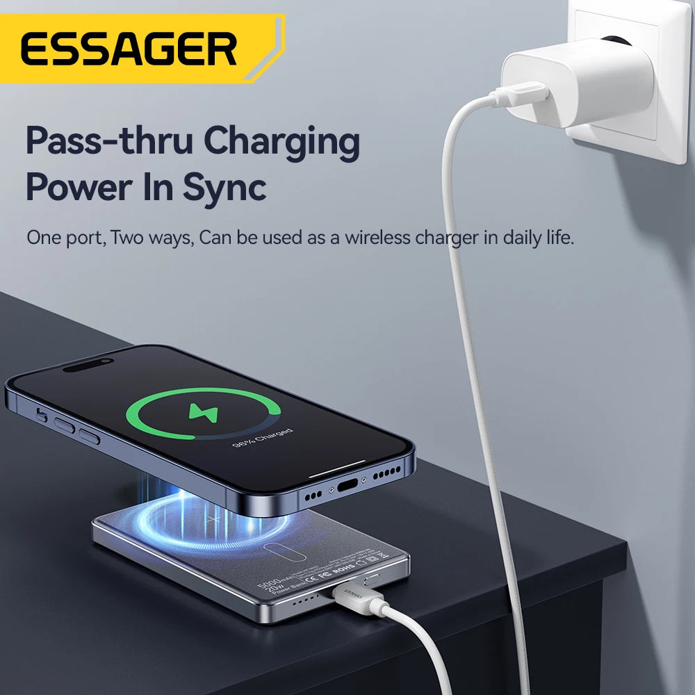 Essager 5000mAh 20W Magnetic Wireless Power Bank
