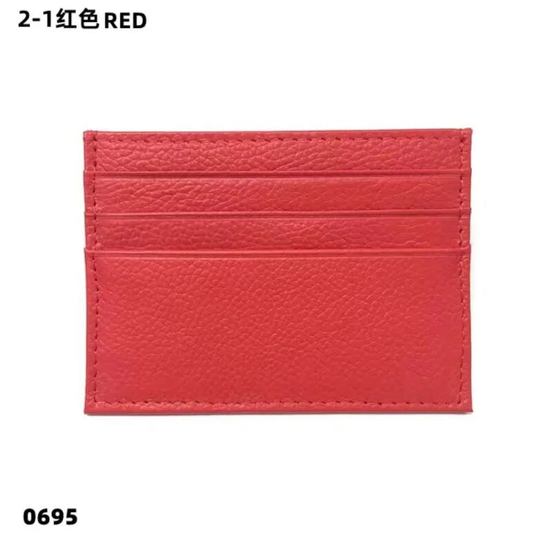 Custom Logo Leather Card Holder – Slim Wallet