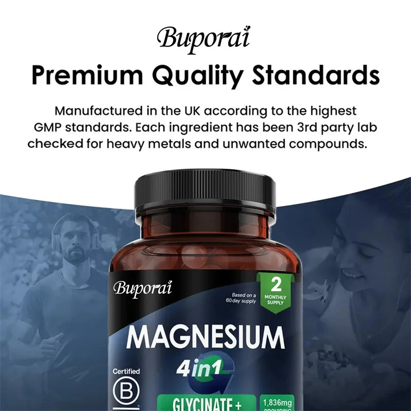 Magnesium 4-in-1 Complex Bundle - Sleep, Muscle & Immune Support (3 Bottles)