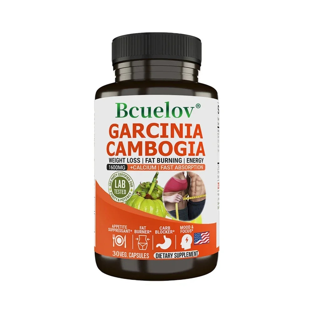 Cápsulas de Garcinia Cambogia - Queimador de Gordura Natural e Supressor de Apetite para Perda de Peso