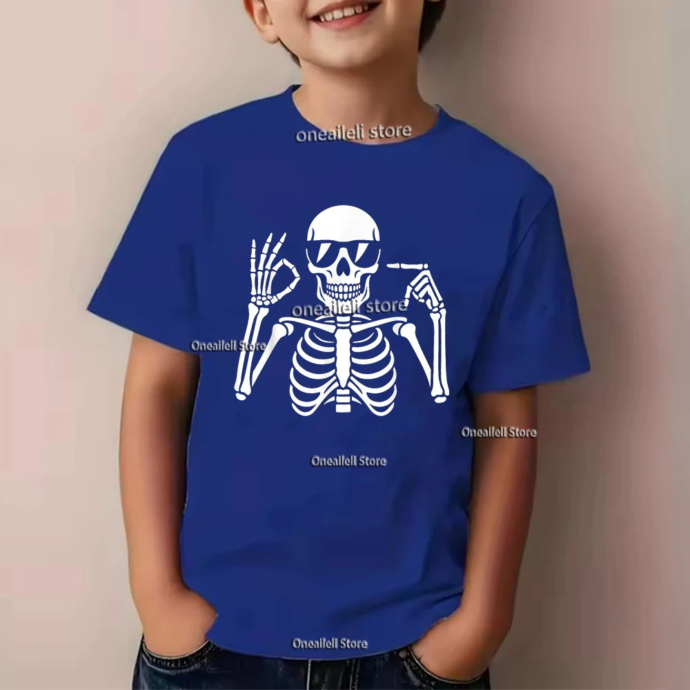 Summer Kids Cotton T-Shirt Funny Graphic Tee