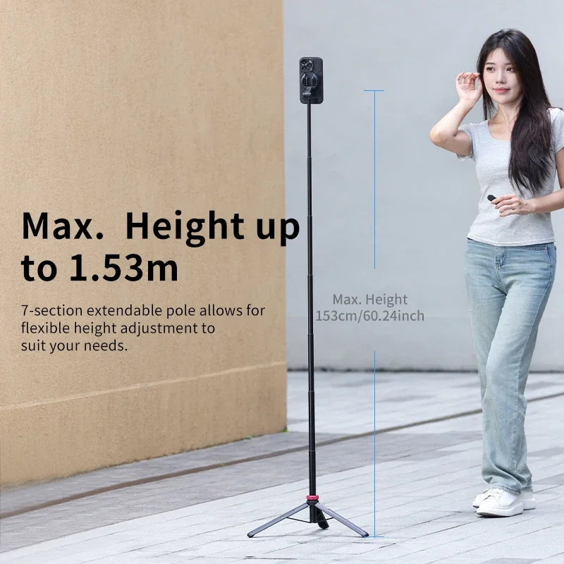 MagSafe Selfie Stick Tripod – Bluetooth Remote Stand