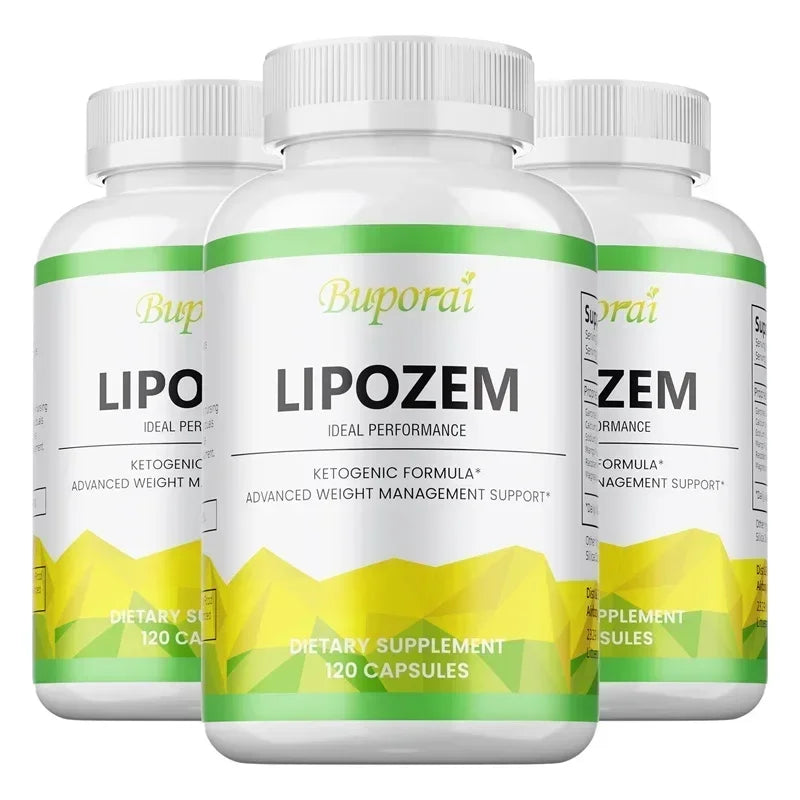Lipozem Cápsulas para Perda de Peso - Cetona de Framboesa e Magnésio para Metabolismo e Energia