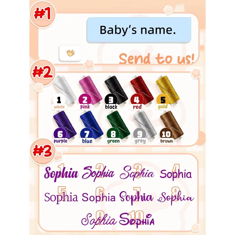 Personalized Newborn Baby Blanket – Custom Name Stroller & Sleeping Gift Set