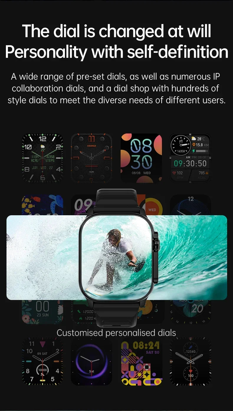 T900 Ultra 2 Smart Watch – 49mm AMOLED, Bluetooth Calls, NFC, IP65 Waterproof