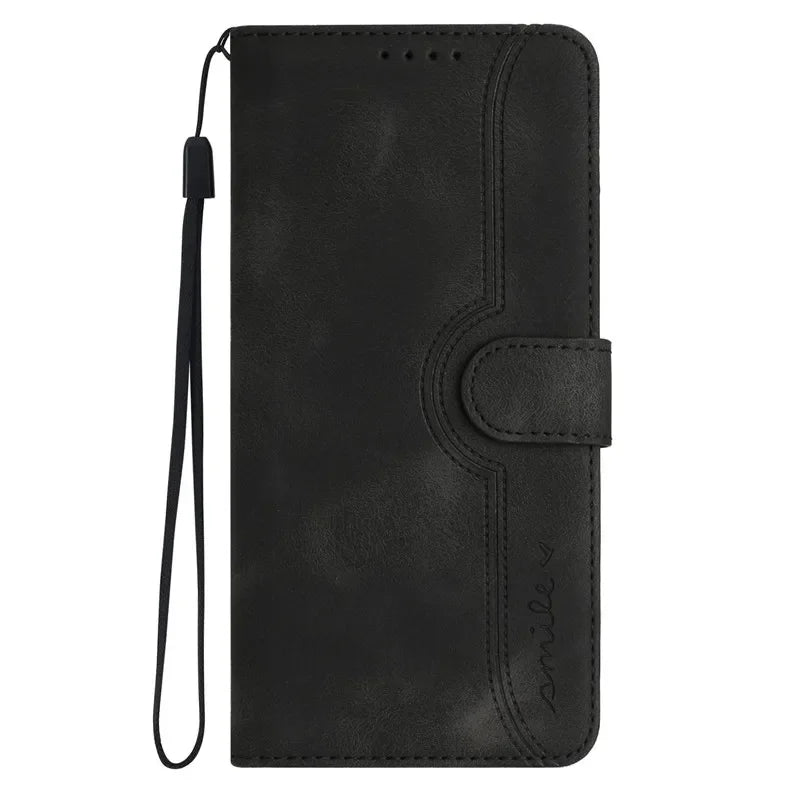 Capa Carteira Huawei - Capa Flip de Couro com Porta-Cartão e Suporte para P Smart, Série Y
