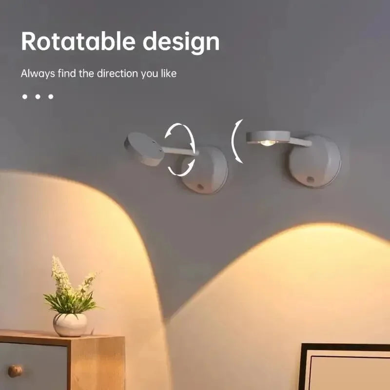 USB Rechargeable Wireless Wall Spotlight – Intelligent Human Sensing LED