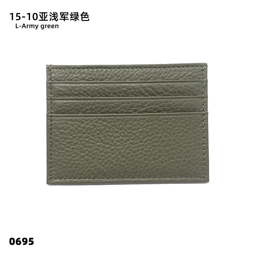 Custom Logo Leather Card Holder – Slim Wallet