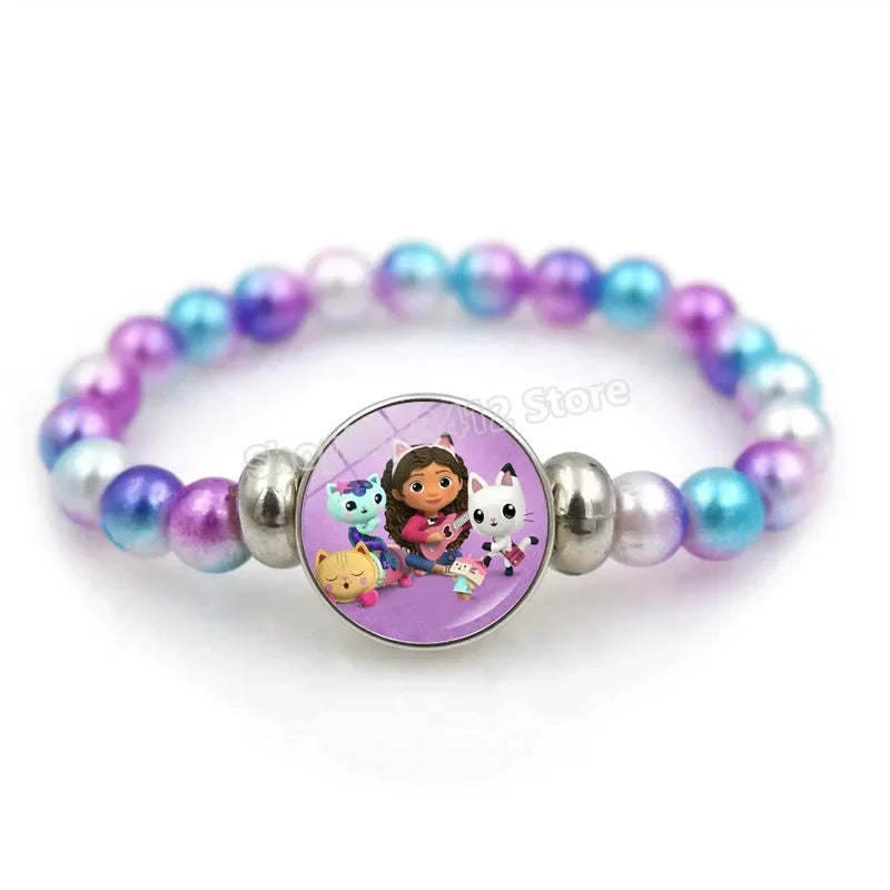Pulseira Casa de Bonecas Gabby – Joias Infantis Coloridas com Contas