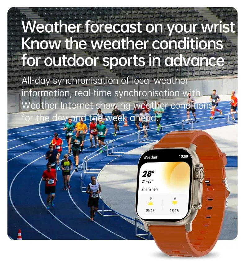 T900 Ultra 2 Smart Watch – 49mm AMOLED, Bluetooth Calls, NFC, IP65 Waterproof