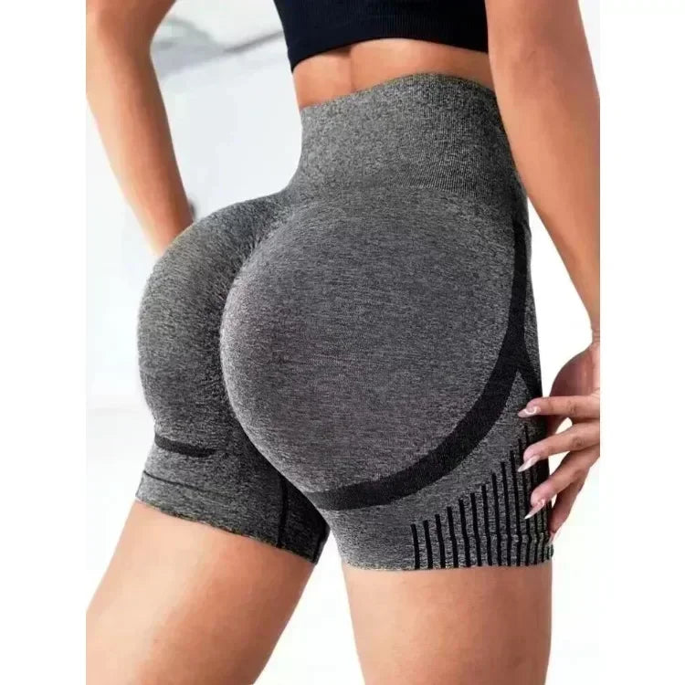 Shorts de Yoga Feminino Cintura Alta Treino Fitness Yoga Levanta Bumbum Shorts de Fitness Feminino Yoga Academia Corrida Calças Curtas Esportivas