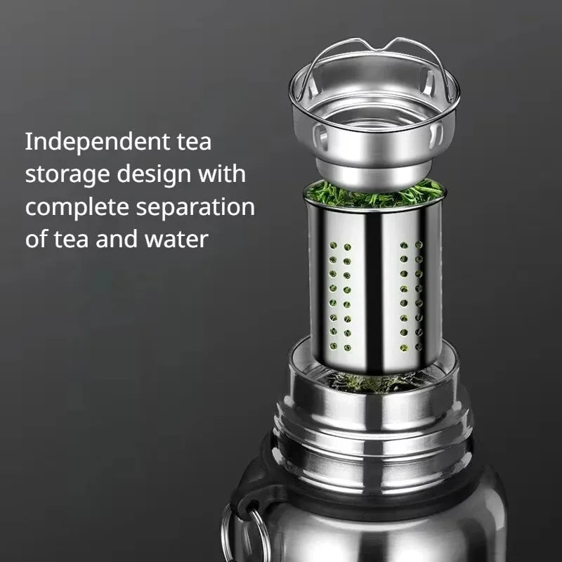 Garrafa Térmica Grande Isolada em Aço Inoxidável - 600ml-2000ml