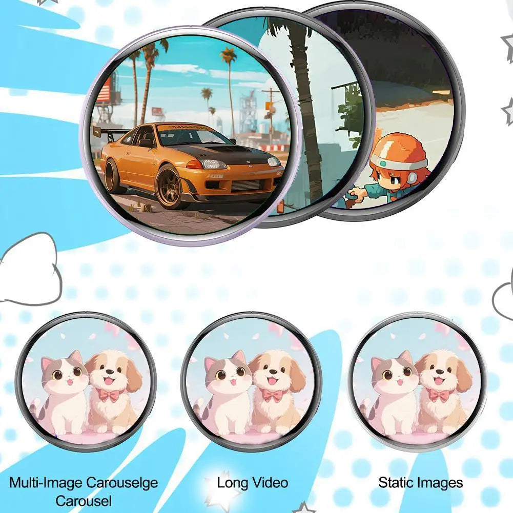 Smart Cyber Badge - 1.7" HD Touch Screen E-Badge for Anime & Custom Displays