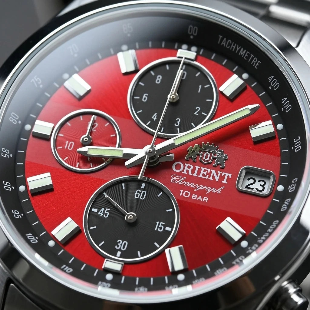 Men's Chronograph Watch – Japanese Quartz, Tachymeter, 100M Waterproof Stainless Steel Sports Wristwatch