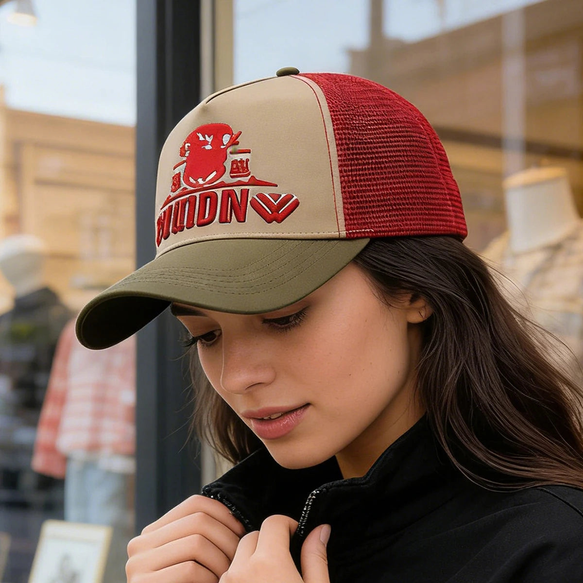 Korean Style Baseball Cap - Letter Embroidered Hard Brim Sun Hat for Men