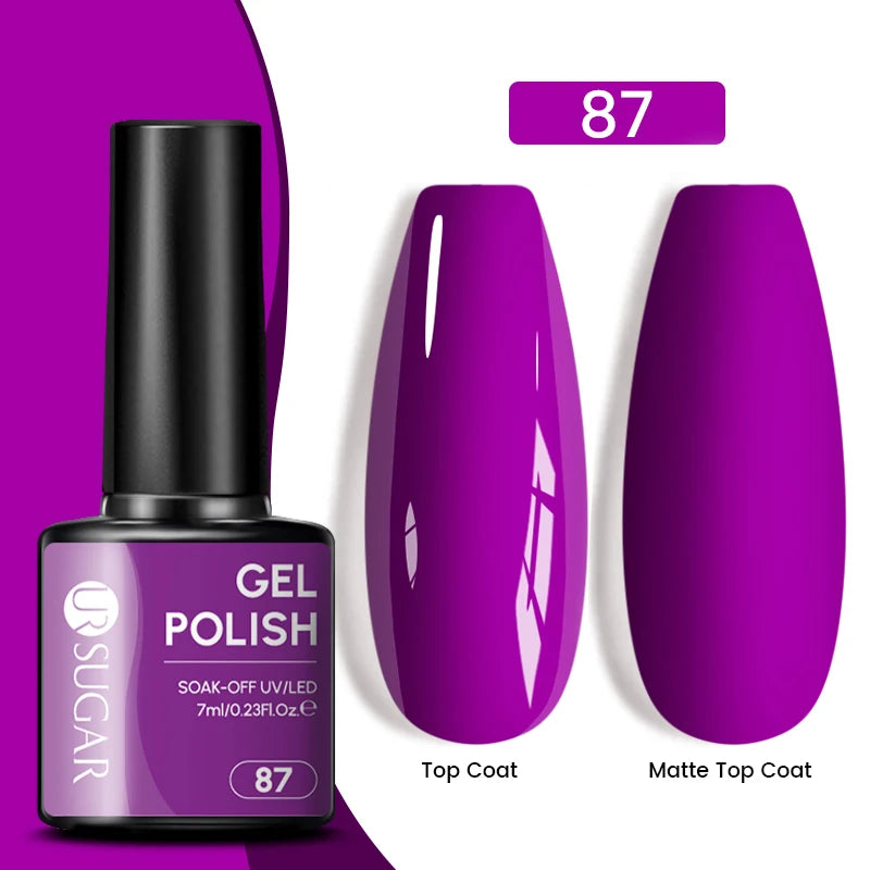 Dark Red Gel Nail Polish – Soak-Off LED/UV Gel Varnish for Salon & Home Use