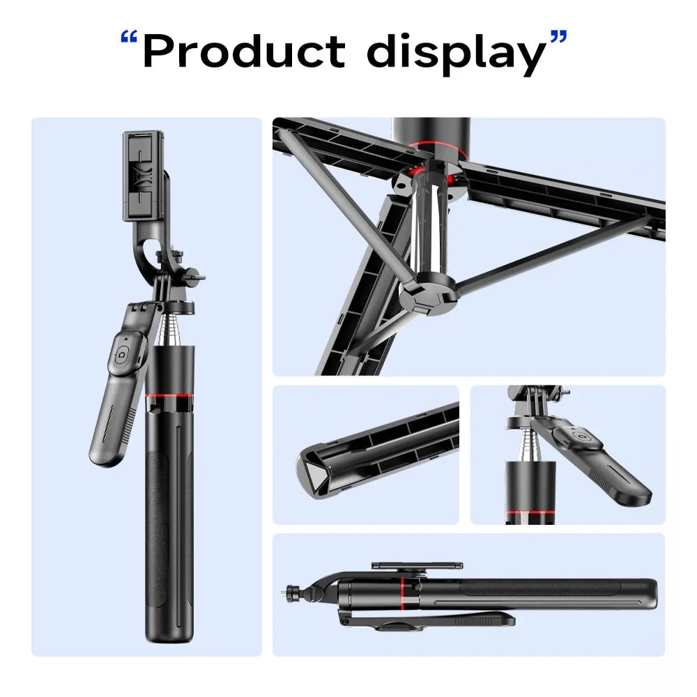 Selfie Stick Tripod with Fill Light – Bluetooth Remote