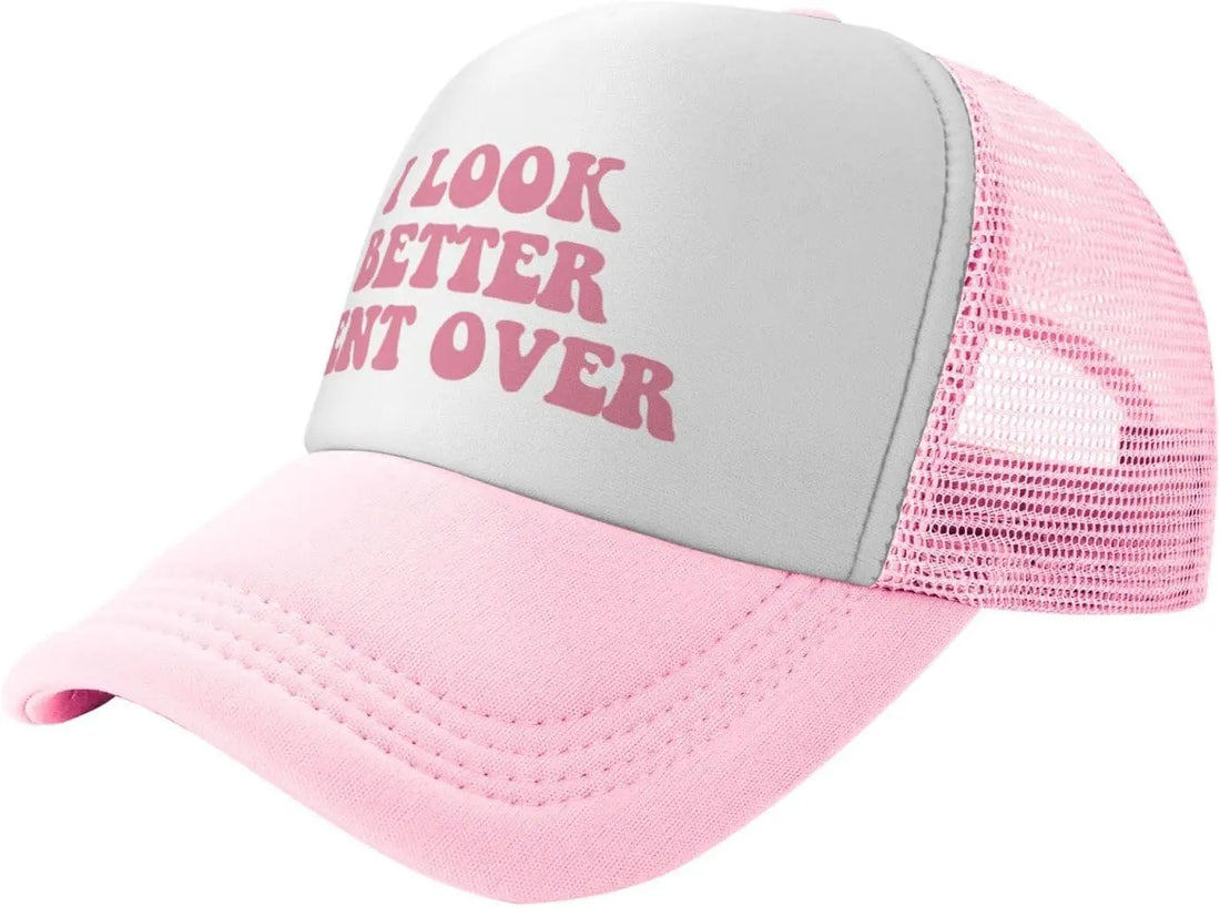 "I Look Better Bent Over" Funny Mesh Trucker Cap - Adjustable Fishing Hat for Men & Women