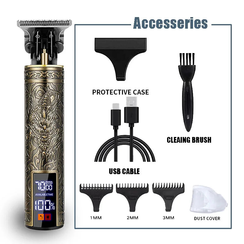 ⚡ 50% OFF Limited Time! T9 Electric Hair Trimmer - Professional USB Rechargeable Clipper for Men