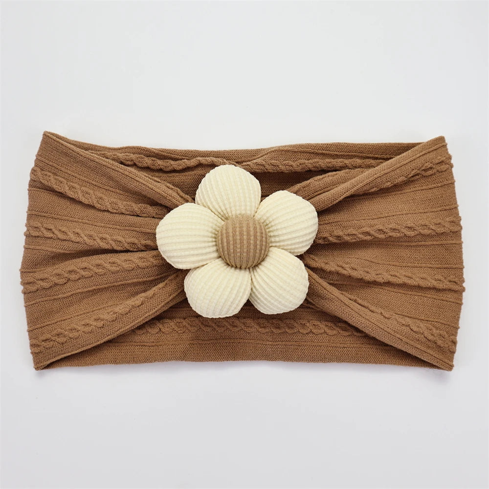 Flower Nylon Girl Hairband – Soft Elastic Baby Headband with Floral Detail