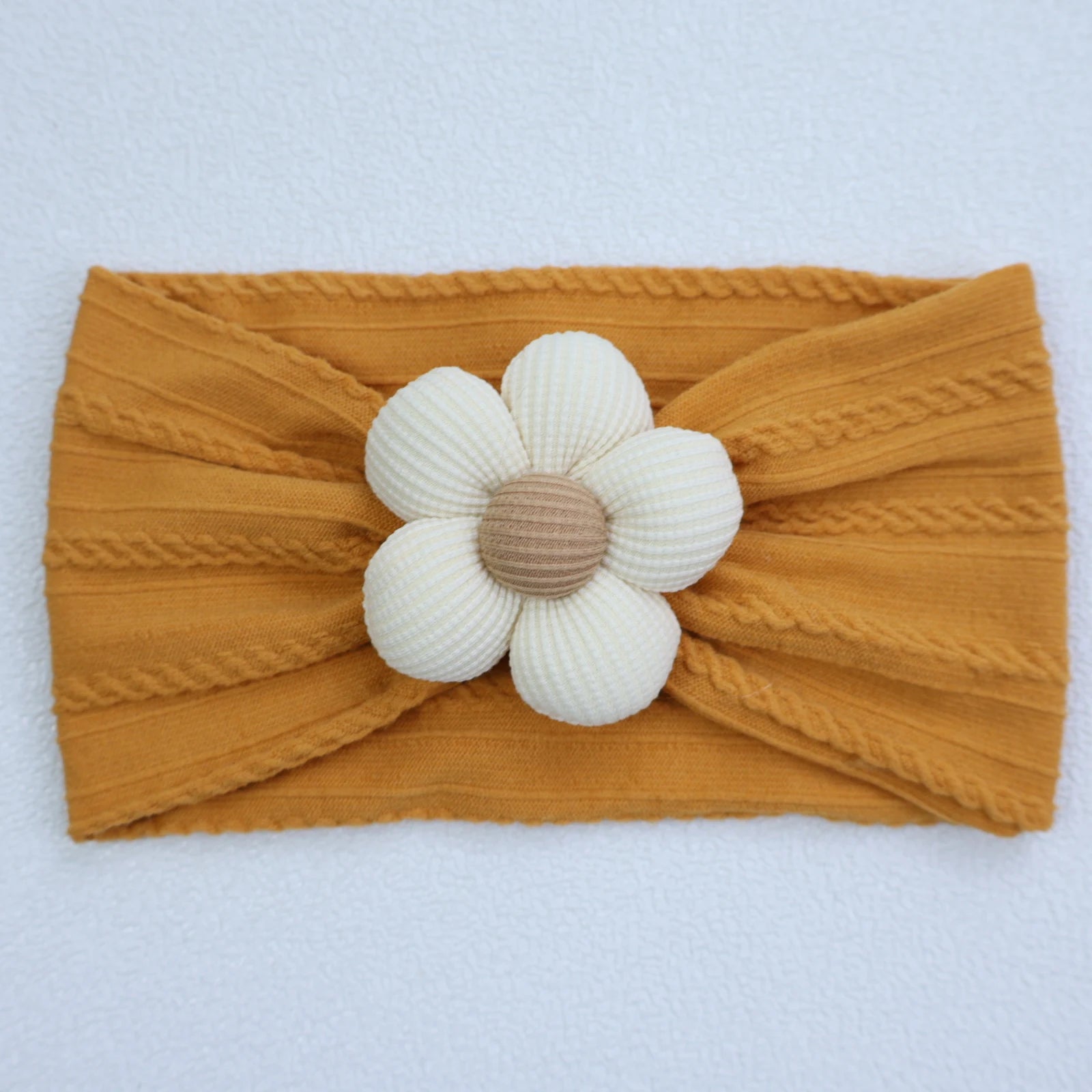 Flower Nylon Girl Hairband – Soft Elastic Baby Headband with Floral Detail