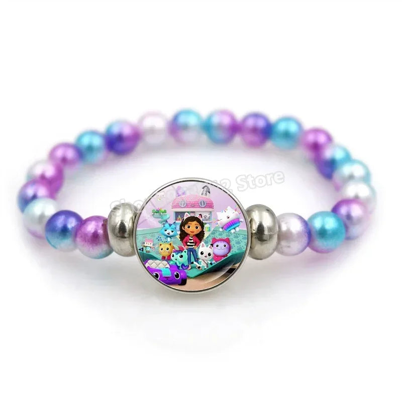 Pulseira Casa de Bonecas Gabby – Joias Infantis Coloridas com Contas