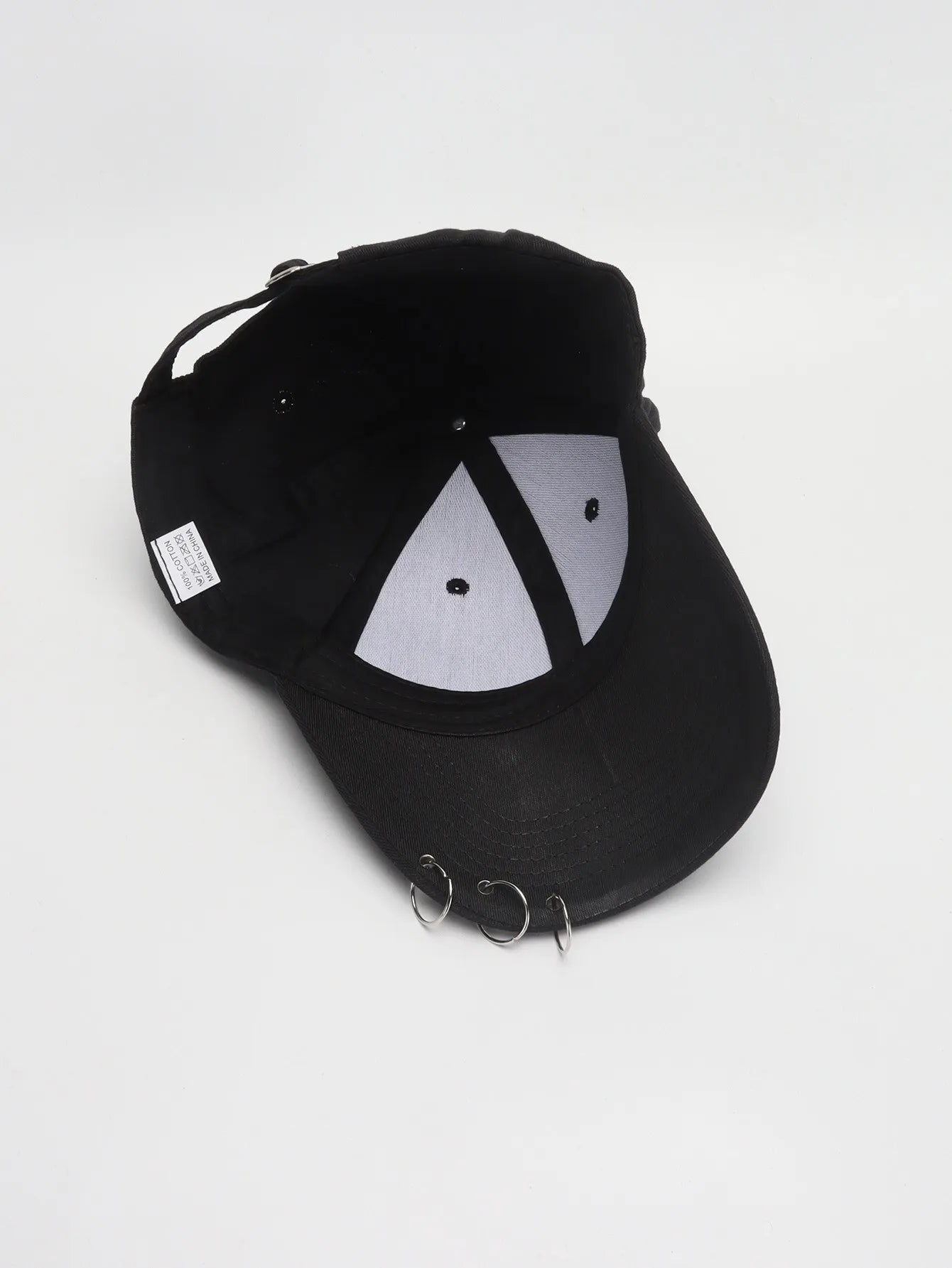 Boné de Beisebol com Anéis - Chapéu Snapback Estilo K-Pop Coreano para Homens e Mulheres