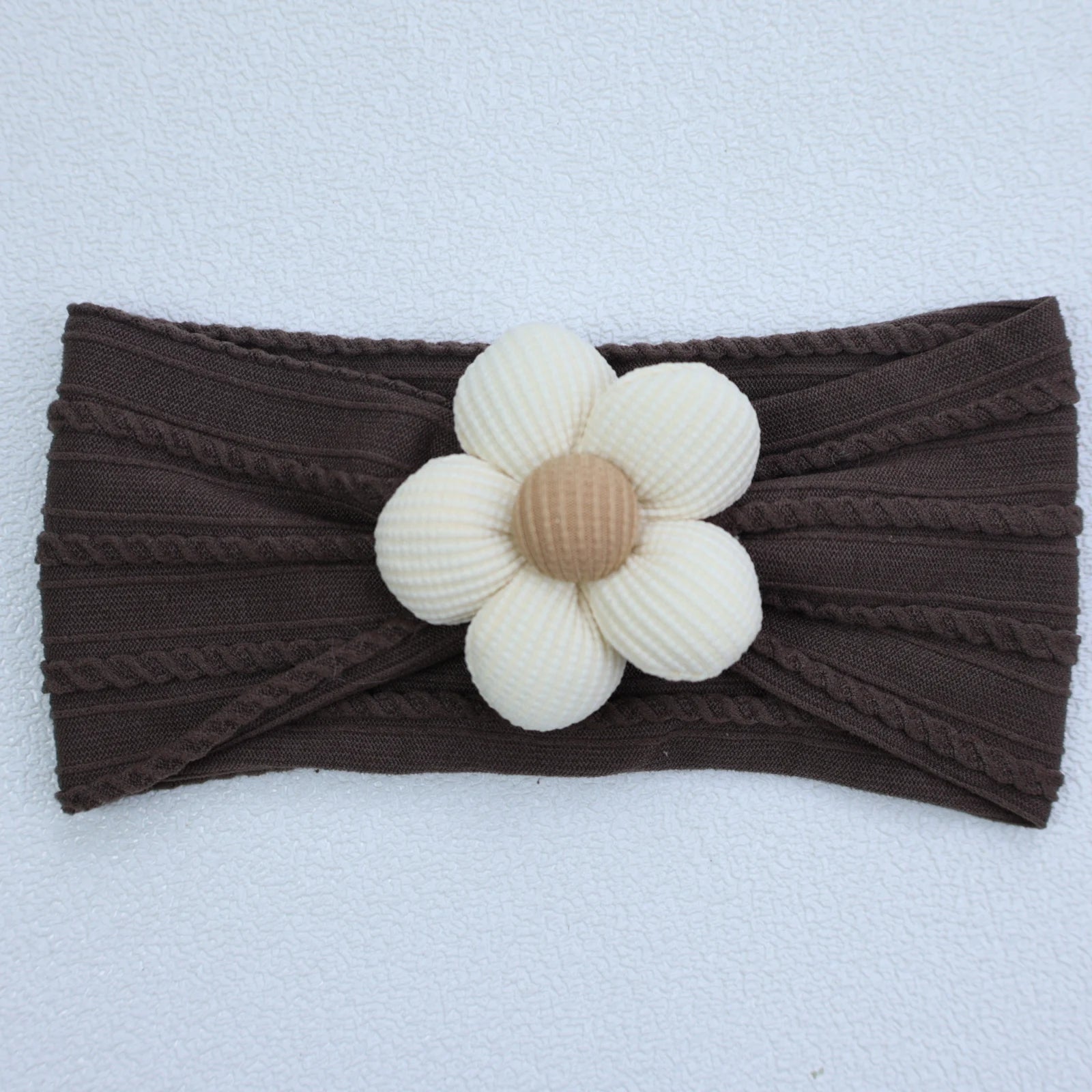 Flower Nylon Girl Hairband – Soft Elastic Baby Headband with Floral Detail