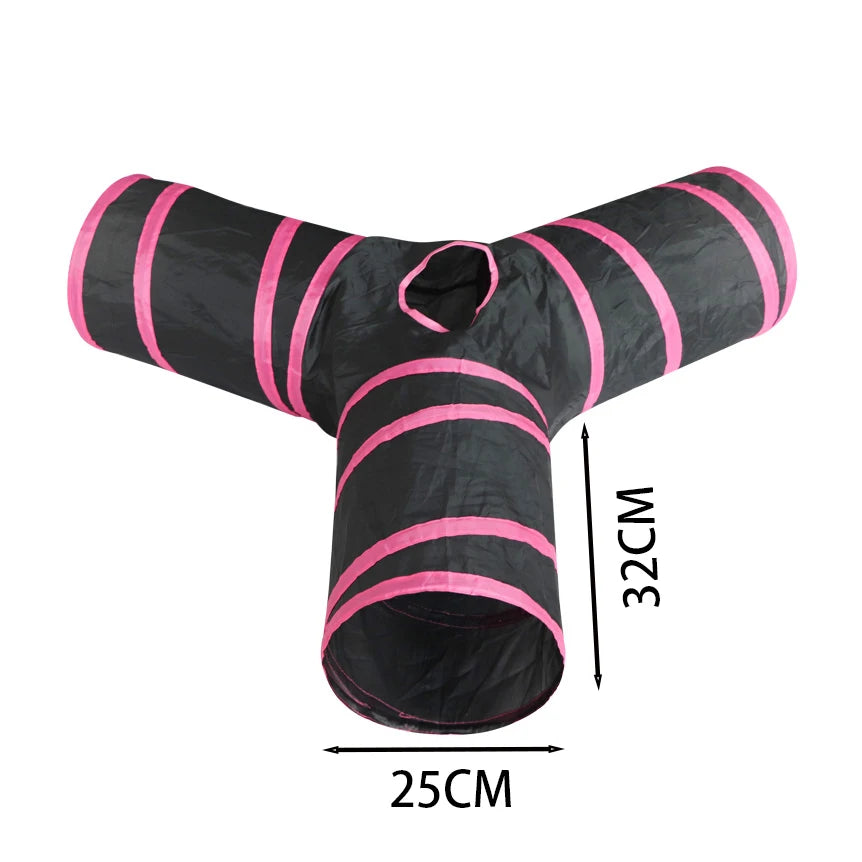 Túnel de Brinquedo para Gatos – Tubo Dobrável para Exercícios em Ambientes Internos e Externos