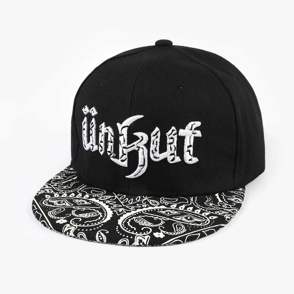 Boné de Beisebol Hip-Hop Bordado - Chapéu Ajustável Snapback para Uso Casual e ao Ar Livre